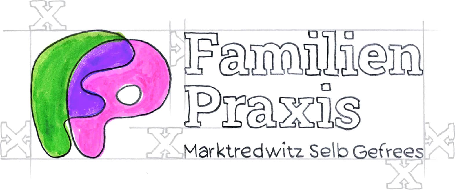 marketing-oberfranken-familienpraxis-logoentwicklung-logo-skizze-scribble