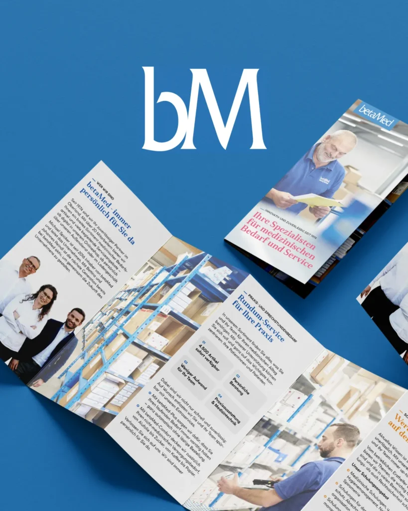 Projektmotiv zu strategischem Consulting, Website und Print-Kommunikation für betaMed.